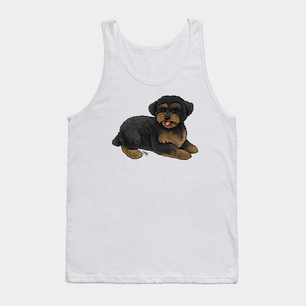 Dog - Yorkipoo - Black and Tan Tank Top by Jen's Dogs Custom Gifts and Designs